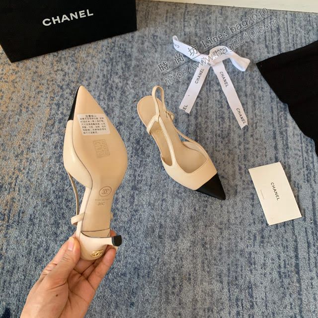 Chanel女鞋 香奈兒2020Cruise新款 小香單鞋 Chanel羊皮高跟涼鞋  naq1117